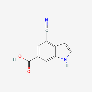 molecular formula C10H6N2O2 B1431307 4-Cyano-1H-indole-6-carboxylic acid CAS No. 1427502-44-0