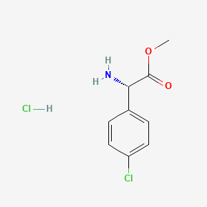 molecular formula C9H11Cl2NO2 B1431311 (S)-Methyl 2-amino-2-(4-chlorophenyl)acetate hydrochloride CAS No. 1081766-09-7