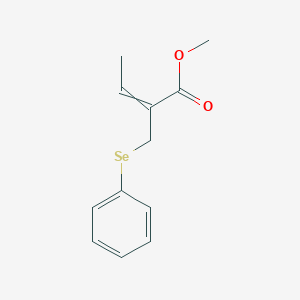 molecular formula C12H14O2Se B14313124 Methyl 2-[(phenylselanyl)methyl]but-2-enoate CAS No. 113806-42-1