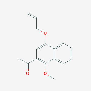molecular formula C16H16O3 B14313131 Ethanone, 1-[1-methoxy-4-(2-propenyloxy)-2-naphthalenyl]- CAS No. 114661-95-9