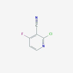 molecular formula C6H2ClFN2 B1431317 2-Chloro-4-fluoronicotinonitrile CAS No. 1054552-27-0