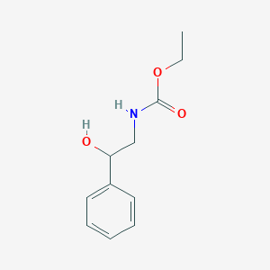 molecular formula C11H15NO3 B14313186 Carbamic acid, (2-hydroxy-2-phenylethyl)-, ethyl ester CAS No. 109355-73-9