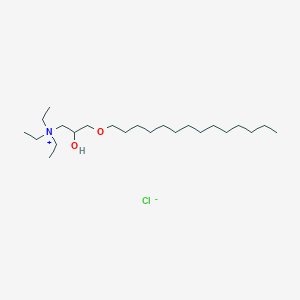 molecular formula C23H50ClNO2 B14313207 N,N,N-Triethyl-2-hydroxy-3-(tetradecyloxy)propan-1-aminium chloride CAS No. 110927-53-2