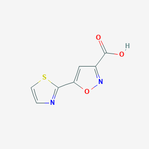 molecular formula C7H4N2O3S B1431325 5-(2-Thiazolyl)isoxazole-3-carboxylic Acid CAS No. 933759-69-4