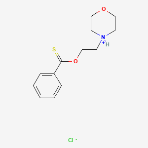 molecular formula C13H18ClNO2S B14313332 Thiobenzoic acid O-2-morpholinoethyl ester hydrochloride CAS No. 109506-39-0