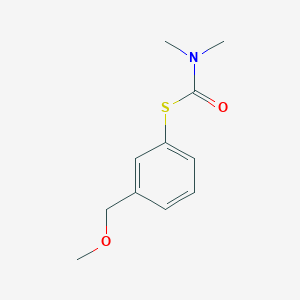 molecular formula C11H15NO2S B1431334 1-{[3-(methoxymethyl)phenyl]sulfanyl}-N,N-dimethylformamide CAS No. 1375473-65-6