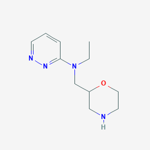 B1431335 N-ethyl-N-(morpholin-2-ylmethyl)pyridazin-3-amine CAS No. 1423035-12-4