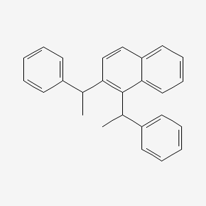 molecular formula C26H24 B14313355 1,2-Bis(1-phenylethyl)naphthalene CAS No. 114292-87-4