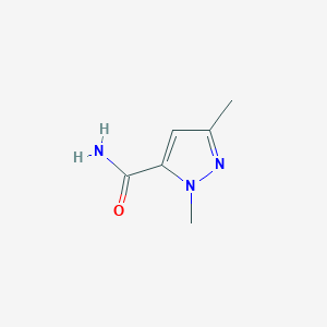 molecular formula C6H9N3O B143134 1,3-二甲基-1H-吡唑-5-甲酰胺 CAS No. 136678-93-8
