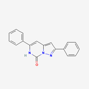 molecular formula C18H13N3O B14313408 Pyrazolo[1,5-c]pyrimidin-7(6H)-one, 2,5-diphenyl- CAS No. 110950-93-1