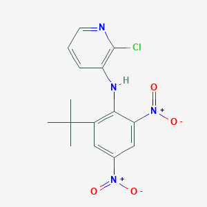 molecular formula C15H15ClN4O4 B14313426 N-(2-tert-Butyl-4,6-dinitrophenyl)-2-chloropyridin-3-amine CAS No. 113699-35-7