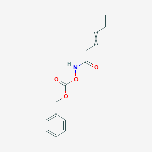 molecular formula C14H17NO4 B14313437 N-{[(Benzyloxy)carbonyl]oxy}hex-3-enamide CAS No. 114142-22-2