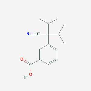 molecular formula C15H19NO2 B1431350 3-(1-Cyano-1-isopropyl-2-methyl-propyl)-benzoic acid CAS No. 1227268-82-7