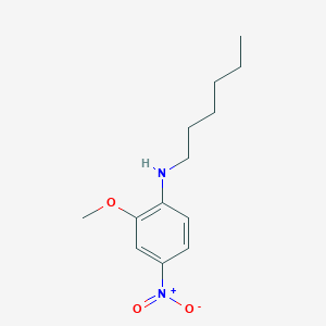 molecular formula C13H20N2O3 B14313506 N-Hexyl-2-methoxy-4-nitroaniline CAS No. 114568-55-7