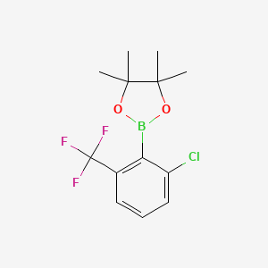 molecular formula C13H15BClF3O2 B1431353 2-Chloro-6-(trifluoromethyl)phenylboronic acid pinacol ester CAS No. 1451391-09-5