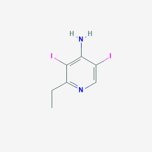 molecular formula C7H8I2N2 B1431355 2-Ethyl-3,5-diiodopyridin-4-amine CAS No. 1352393-71-5