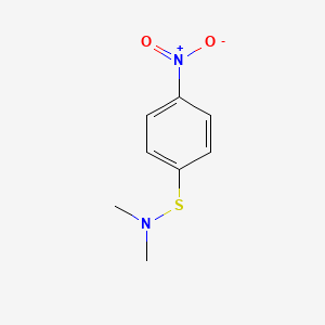 molecular formula C8H10N2O2S B14313565 N-Methyl-N-[(4-nitrophenyl)sulfanyl]methanamine CAS No. 108934-87-8