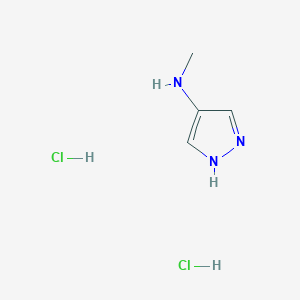 molecular formula C4H9Cl2N3 B1431360 N-methyl-1H-pyrazol-4-amine dihydrochloride CAS No. 1375471-70-7