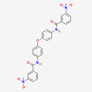 molecular formula C26H18N4O7 B14313617 Benzamide, N,N'-(oxydi-4,1-phenylene)bis[3-nitro- CAS No. 111256-75-8