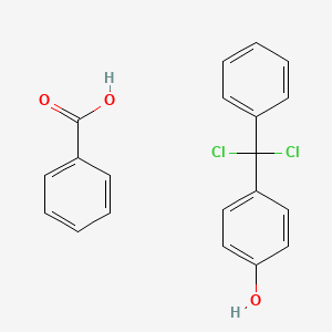 molecular formula C20H16Cl2O3 B14313628 Benzoic acid;4-[dichloro(phenyl)methyl]phenol CAS No. 113736-78-0