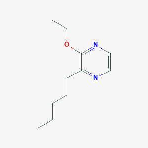 molecular formula C11H18N2O B14313668 Pyrazine, 3-ethoxy-2-pentyl CAS No. 113685-82-8