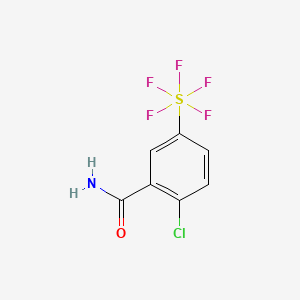 molecular formula C7H5ClF5NOS B1431368 2-Chloro-5-(pentafluorosulfur)benzamide CAS No. 1431329-71-3
