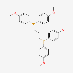 molecular formula C31H34O4P2 B14313684 Phosphine, 1,3-propanediylbis[bis(4-methoxyphenyl)- CAS No. 111216-21-8