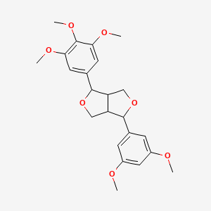 molecular formula C23H28O7 B1431369 3-(3,5-Dimethoxyphenyl)-6-(3,4,5-trimethoxyphenyl)-1,3,3a,4,6,6a-hexahydrofuro[3,4-c]furan CAS No. 1134188-26-3