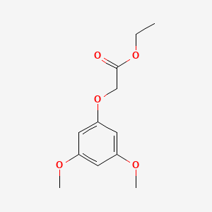 molecular formula C12H16O5 B14313703 Acetic acid, (3,5-dimethoxyphenoxy)-, ethyl ester CAS No. 115109-77-8