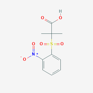 2-Methyl-2-[(2-nitrobenzene)sulfonyl]propanoic acid
