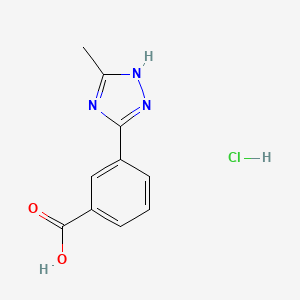 molecular formula C10H10ClN3O2 B1431373 3-(5-methyl-1H-1,2,4-triazol-3-yl)benzoic acid hydrochloride CAS No. 1375474-46-6