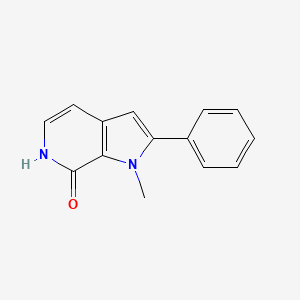 molecular formula C14H12N2O B1431374 1-methyl-2-phenyl-1H,6H,7H-pyrrolo[2,3-c]pyridin-7-one CAS No. 1375473-98-5