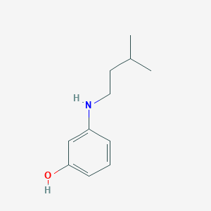 molecular formula C11H17NO B14313746 Phenol, 3-[(3-methylbutyl)amino]- CAS No. 110122-99-1