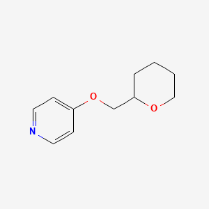 molecular formula C11H15NO2 B1431376 4-(Oxan-2-ylmethoxy)pyridine CAS No. 1376224-01-9