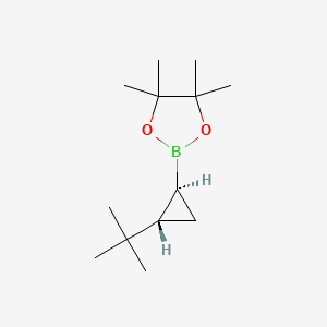 molecular formula C13H25BO2 B1431379 Trans 1-t-Butyl-cyclopropyl-2-boronic acid pinacol ester CAS No. 749885-70-9
