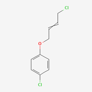 molecular formula C10H10Cl2O B14313791 1-Chloro-4-[(4-chlorobut-2-en-1-yl)oxy]benzene CAS No. 113145-89-4