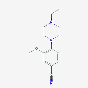 molecular formula C14H19N3O B1431382 4-(4-Ethylpiperazin-1-yl)-3-methoxybenzonitrile CAS No. 927703-20-6