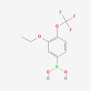 molecular formula C9H10BF3O4 B1431385 3-Ethoxy-4-(trifluoromethoxy)phenylboronic acid CAS No. 1701449-06-0
