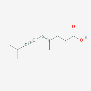 molecular formula C11H16O2 B14313857 4,8-Dimethylnon-4-en-6-ynoic acid CAS No. 112725-50-5