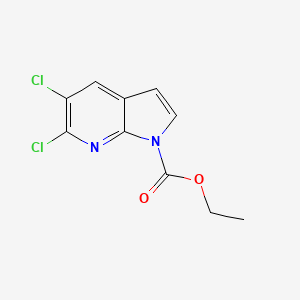molecular formula C10H8Cl2N2O2 B1431387 5,6-Dichloro-1-ethoxycarbonyl-7-azaindole CAS No. 1260382-15-7