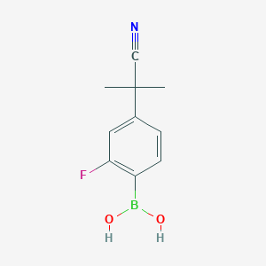 molecular formula C10H11BFNO2 B1431388 4-(1-Cyano-1-methylethyl)-2-fluorophenylboronic acid CAS No. 1793003-65-2