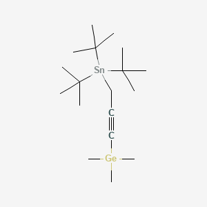 molecular formula C18H38GeSn B14313898 Trimethyl[3-(tri-tert-butylstannyl)prop-1-yn-1-yl]germane CAS No. 111708-22-6
