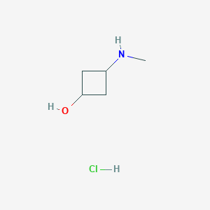 molecular formula C5H12ClNO B1431391 trans-3-(Methylamino)cyclobutanol hydrochloride CAS No. 1375472-99-3