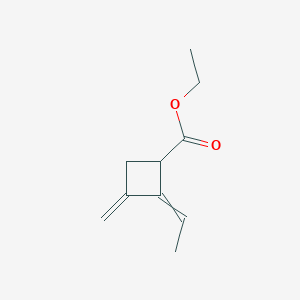 molecular formula C10H14O2 B14313923 Ethyl 2-ethylidene-3-methylidenecyclobutane-1-carboxylate CAS No. 112621-84-8