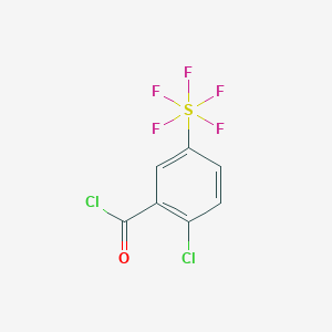 molecular formula C7H3Cl2F5OS B1431393 2-Chloro-5-(pentafluorosulfur)benzoyl chloride CAS No. 1431329-83-7