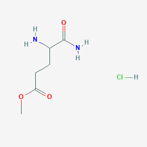 molecular formula C6H13ClN2O3 B1431394 Methyl 4,5-diamino-5-oxopentanoate hydrochloride CAS No. 1323290-64-7