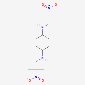 molecular formula C14H28N4O4 B14313952 N~1~,N~4~-Bis(2-methyl-2-nitropropyl)cyclohexane-1,4-diamine CAS No. 114136-91-3