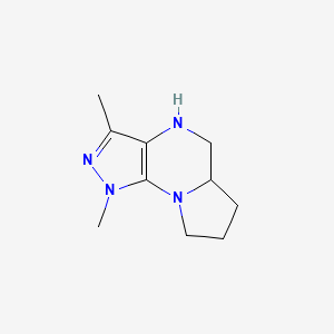 molecular formula C10H16N4 B1431398 3,5-Dimethyl-1,3,4,7-tetraazatricyclo[7.3.0.0^{2,6}]dodeca-2(6),4-diene CAS No. 1375473-71-4