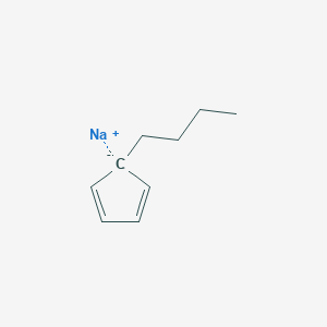 molecular formula C9H13Na B14314009 sodium;5-butylcyclopenta-1,3-diene CAS No. 109239-66-9