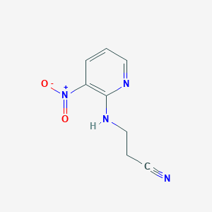 molecular formula C8H8N4O2 B1431406 3-[(3-Nitro-2-pyridinyl)amino]propanenitrile CAS No. 223377-06-8